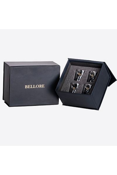 Bellore 9mm Bullet Shot Tequila Liquor Special Cup Set of 4 Bullet Core Gift Set