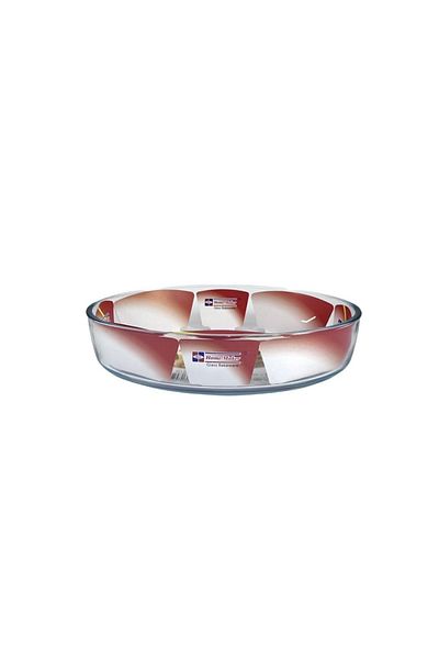 AVCI HOME MAKER Oval Glass Baking Dish, 2.4 Lt Capacity, 29.8X21.4 Cm Diameter, 6.3 Cm Height - Clear