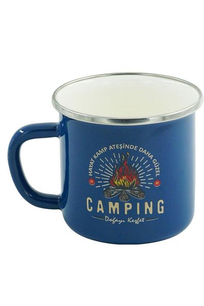 Orcamp Retro Enamel 180 ml Blue Camping Cup - Out-1900