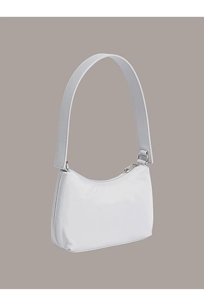 Calvin Klein Women's Zipper Closure Ck Logo Gray Shoulder Bag K60K 613124 -Pde