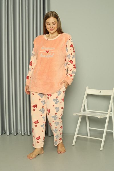 shopshop Copy - Women's Well Soft Plus Size Fleece Plush Pajama Set-20078