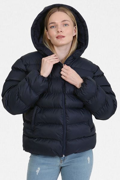 VODENS Thick Waterproof Hooded down Jacket with Dark Blue Fur Inside