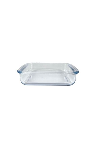 AVCI HOME MAKER Square Glass Baking Dish, 1.8 Lt Capacity, 24.8X22.1 Cm Diameter, 5.1 Cm Height - Clear