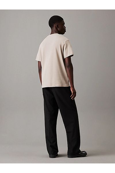 Calvin Klein Men's Khaki T-Shirt - Crew Neck, Cotton, Short Sleeve, Regular Fit K10K 113737 -Raj