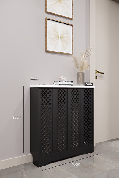 BAGAX Perge Model, Siyah Üstü Beyaz Renk,iç Ölçü 76 Cm Dış Ölçü 80 Cm Petek K...