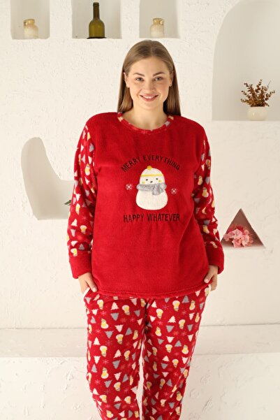 shopshop Copy - Women's Well Soft Plus Size Fleece Plush Pajama Set-20078