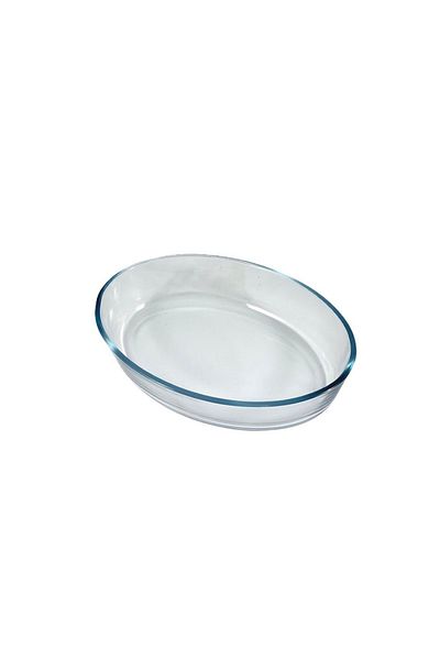 AVCI HOME MAKER Oval Glass Baking Dish, 1.6 Lt Capacity, 26X18 Cm Diameter, 6 Cm Height - Clear