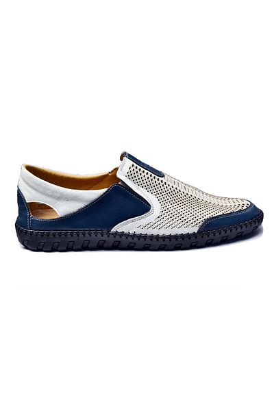 Yeşildaş Khaki Leather Men's Shoes Summer Leather Shoes Real Leather Shoes White Leather Shoes