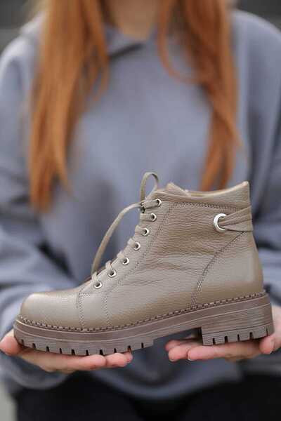 EREN SHOES BAG (ASTARA) Справжня шкіра Регульовані шнурки Деталізована блискавка Внутрішня частина Ортопедичні черевики VIZON FLOTTER