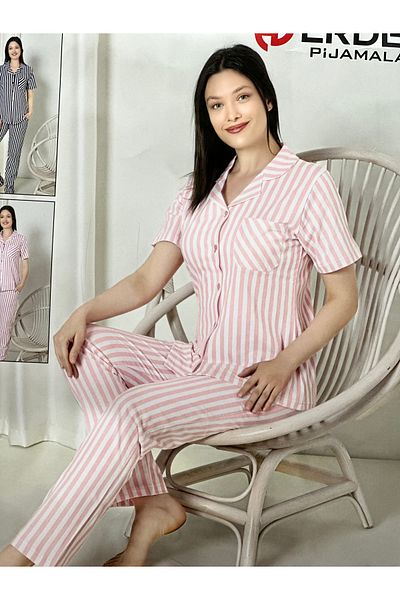 Erdem Pajama Set - Beige - Patterned