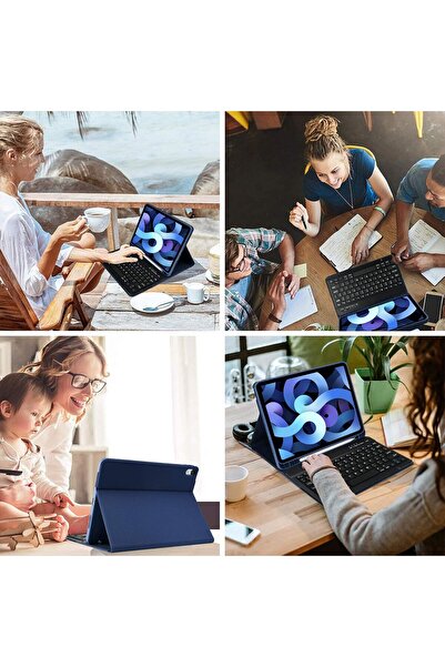 Fogy İpad (A16)10.nesil 2022/2025 case Uyumlu Bluetooth Türkçe Q Klavyeli Kılıfı