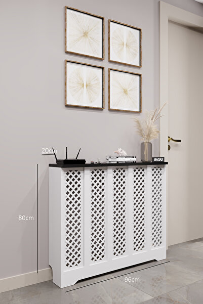 BAGAX Perge Model, Beyaz Üstü Siyah Renk,iç Ölçü 96 Cm Dış Ölçü 100 Cm Petek ...