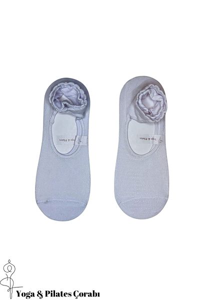 PJ & Me White Color Non-Slip Sole Yoga and Pilates Socks with Wrist Support
