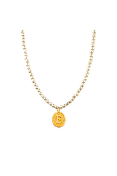 Nezihhan 14 Ayar 0.45 Gram E Harfli İncili Kolye