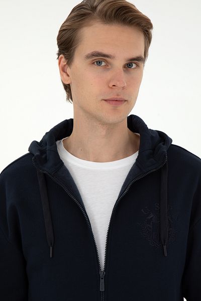 U.S. Polo Assn. Men's Navy Blue Knitted Cardigan 50290731 -Vr033