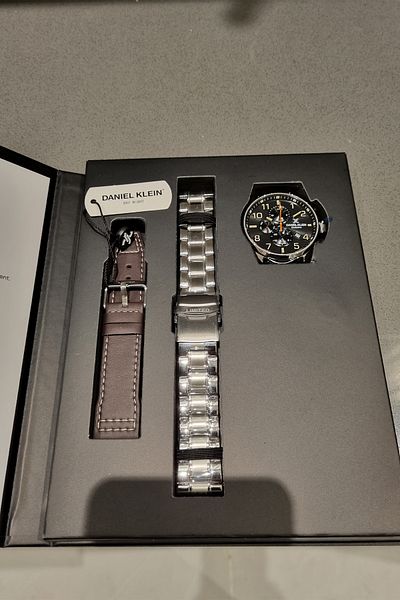 Daniel Klein Dani̇El Klei̇N Neẇ Model - Chronograph Limited Edition Steel Bracelet/Coffee Strap Men's Wristwatch
