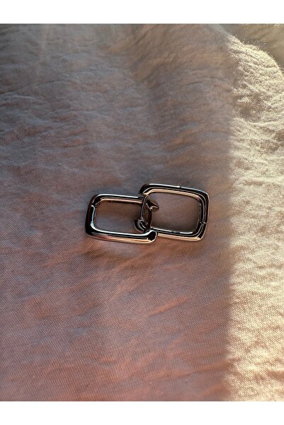 shesra Silver Plated Rectangular Steel Earrings