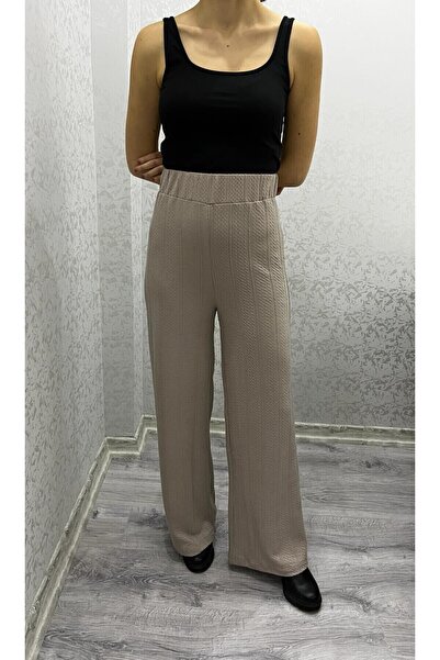520CK Women's Elastic Waist Wide Leg Pants