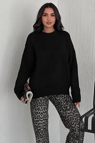 ZISHAN Tricotaj de damă Pulover din tricotaj oversize cu guler rotund 110