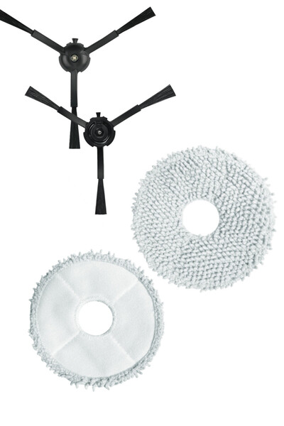 küche&haus Seturi de piese de schimb compatibile cu sac de praf pentru mop cu perie laterală Roborock Qrevo