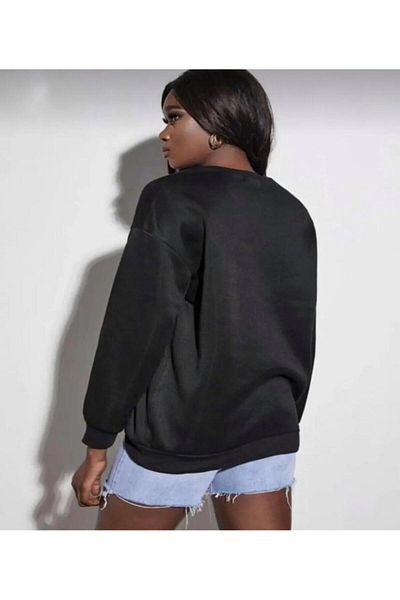 khufu Унисекс суитшърт с щампа „Самолюбие“ и кръгло деколте - Hoodie Trend