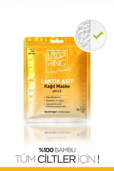 Loopring Cosmetic 3 Pieces Lactic Acid Pore Tightening Anti-Blemish Facial Paper Mask