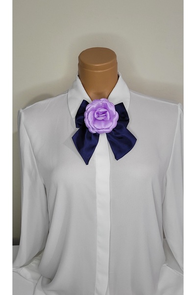 LO ADORO Cravată pentru femei - Papion cu detaliu de trandafir