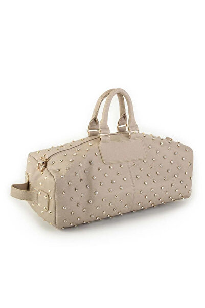 GOLDBAGS Taşlı Zımbalı Seheyat El Valizi 27x50x27cm