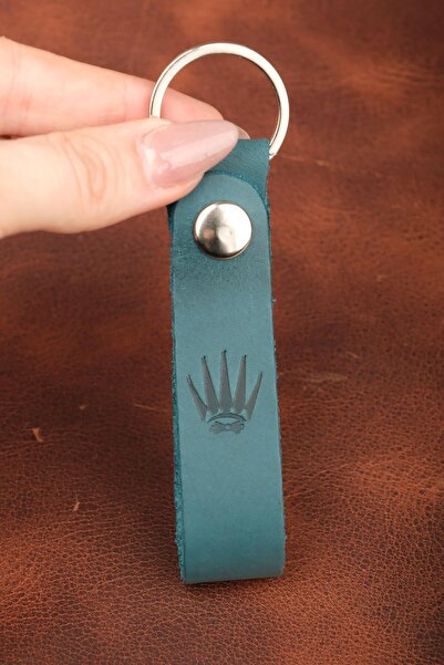 WATCHOFROYAL Μπρελόκ από γνήσιο δέρμα Buttero Blue Mechanism Card Holder