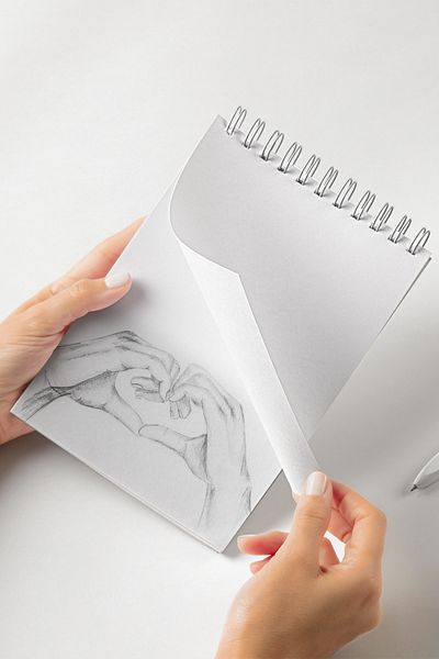 Copyder A5 Spiral Unlined Sketch and Notepad - 100 Sheets