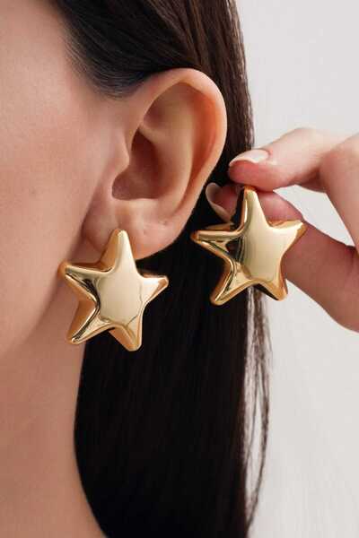 MRK Kadın Büyük Yıldız Küpe