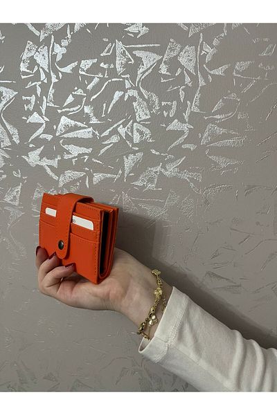 DEV 3 ADAM Women's Orange Wallet with 20 Card and Money Compartments