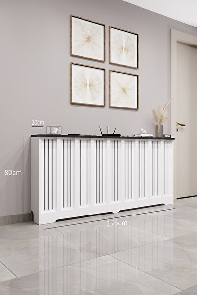 BAGAX Efes Model, Beyaz Üstü Siyah Renk,iç Ölçü 176 Cm Dış Ölçü 180 Cm Petek ...