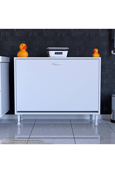 Modilayn SÖKE 100x75x32,5 cm lik Ekstra Büyük 3 Çamaşır Sepet Hazneli Dolap Banyonuzun Yeni Gözdesi