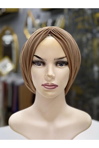 zagreus Kadın vizon dügümlü büzgülü bone gret tül