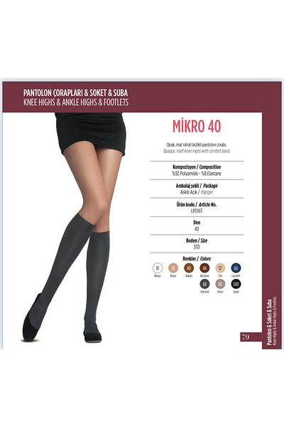 Penti Penti Micro 40 Den Cacao Diesal Socks