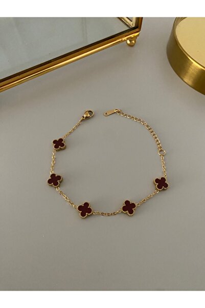 Çelik Çelik Mini Yonca Bileklik