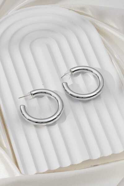 MRK Kadın İthal Büyük Çelik Halka Küpe