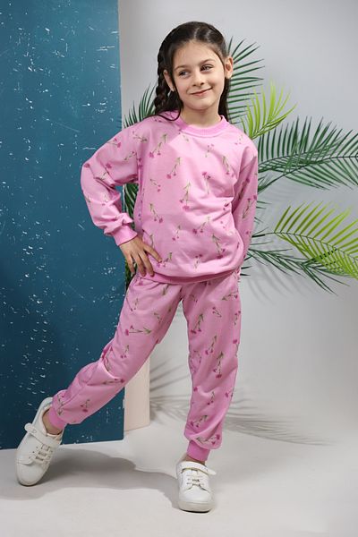 RISTAK Girl's Wild Flower Printed Double Set