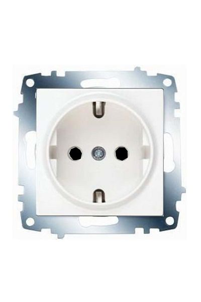 fiba teknik Karre Grounded Socket White (Excluding Frame) 321014