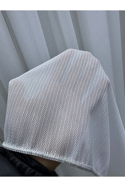 Fon Dünyası Not Want Ironing Heavy Duty Grammage Non-Crease Fish Back Tulle Curtain (1/3 Close Pleat