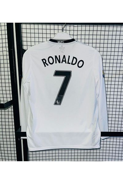 Lion Spor Cristiano Ronaldo Εκτός Λευκή μακρυμάνικη φανέλα ενηλίκων εναντίον