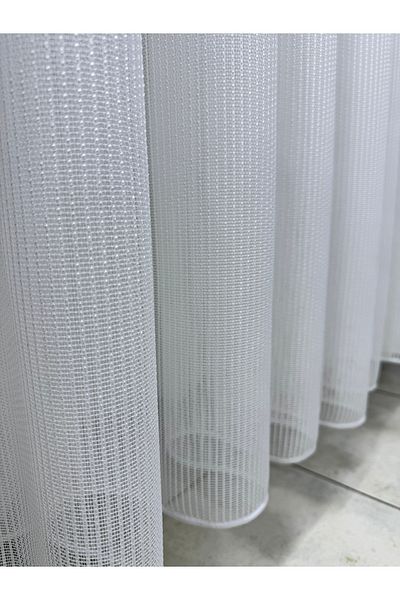 Fon Dünyası Not Want Ironing Heavy Duty Grammage Non-Crease Fish Back Tulle Curtain (1/3 Close Pleat