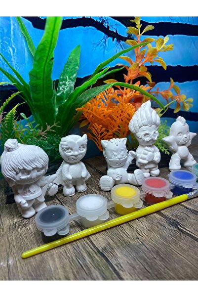 evim atölye Pj Masks Set Stone Painting Set 5-Piece Child Development Stone Painting Set