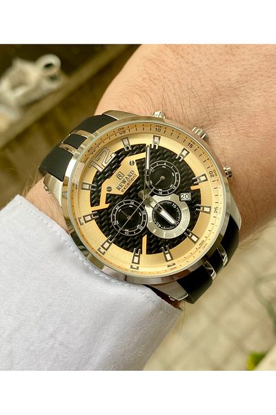 Reward Excellent Black Cord 5 Atm Waterproof Mens Wrist Watch Bracelet Gift