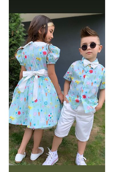 GURBET YILMAZ KIDS&WOMEN Cartoon Character Brother Combination Boy's Shorts Set