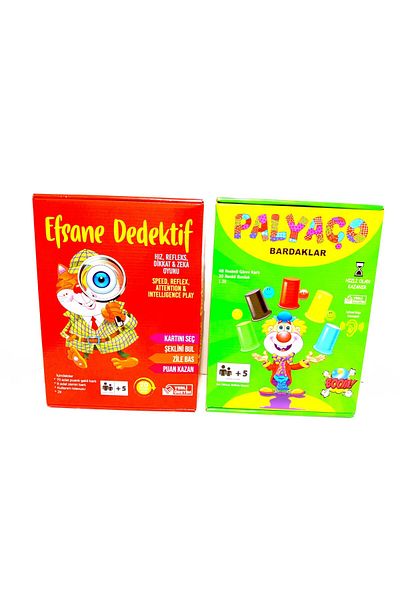 Anoffel Legendary Detective and Clown Cups Educational and Fun 2-Piece Play Set