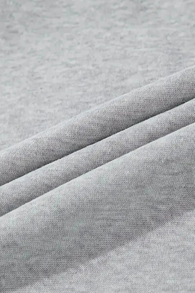 FECCY Pamuklu Moon Baskılı Bisiklet Yaka Alt Üst Takım Oversize Eşofman Takımı