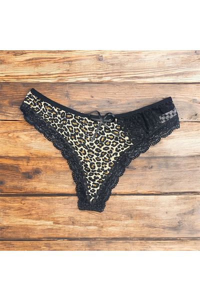 1Moda1Tarz Women's Leopard Pattern Lace Detailed String