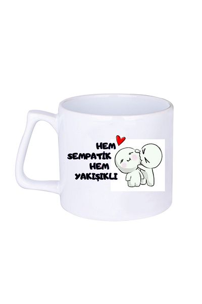 BASKIBAZAR Since 2020 Porcelain White Luxury Latte Cup with Both Sympathic and Handsome Gift Printed